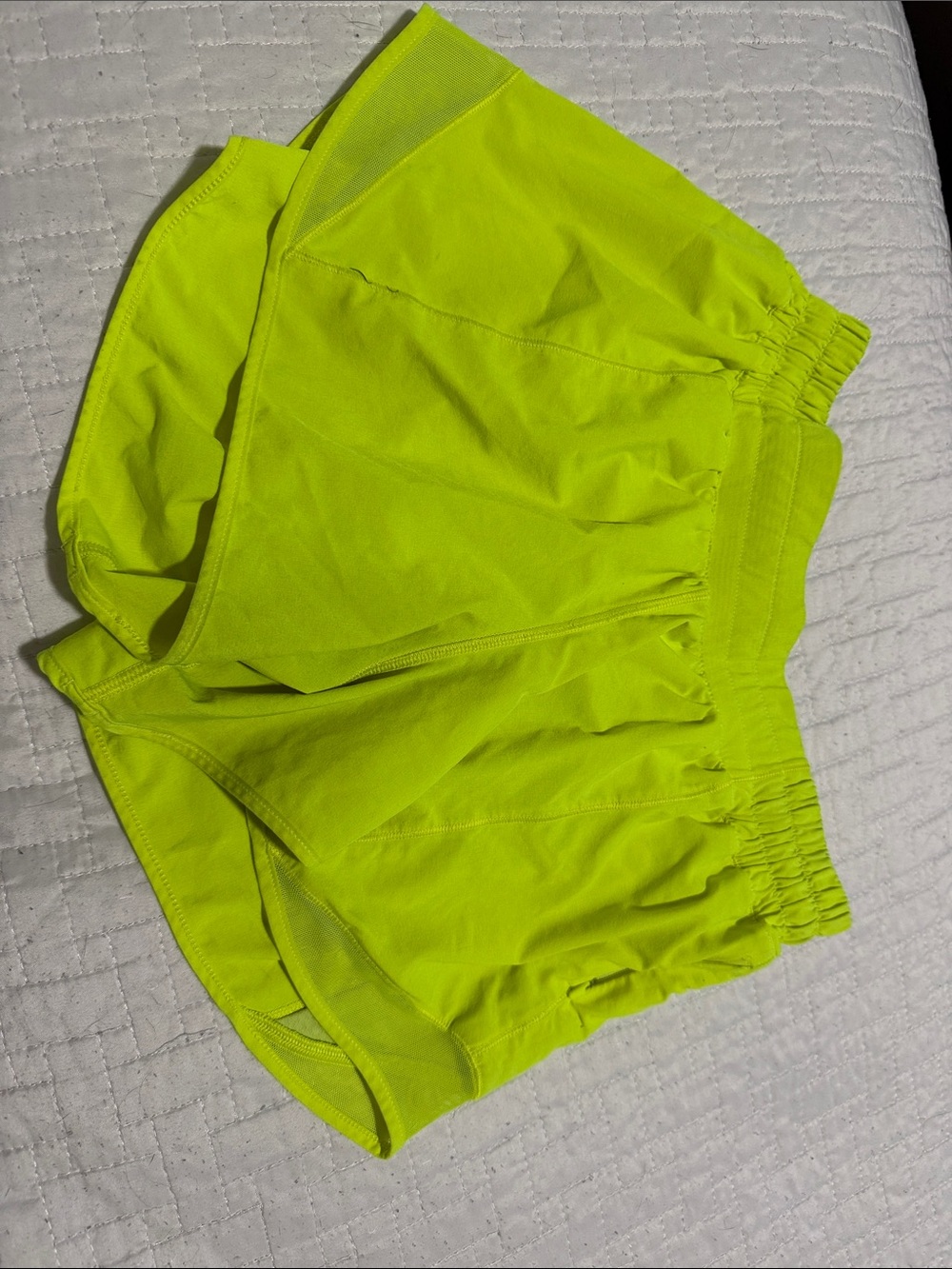 lululemon athletica Neon Lime Athletic Running Shorts